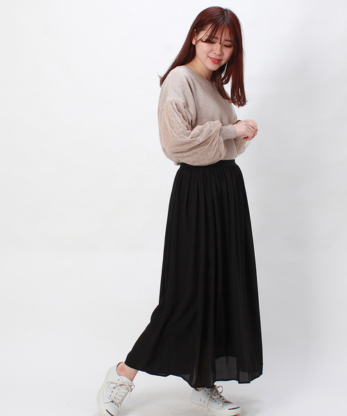 RUDY(ルディー)の「ジョーゼットプリーツスカート(スカート・レディース・ライトグレー/ブラック/ホワイト/グリーン・LARGE/MEDIUM)」の11枚目の写真