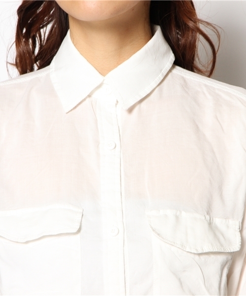 goa(ゴア)の「2wayボーイズシャツ(シャツ/ブラウス・レディース・アイボリー/ベージュ/カーキ・FREE)」の8枚目の写真