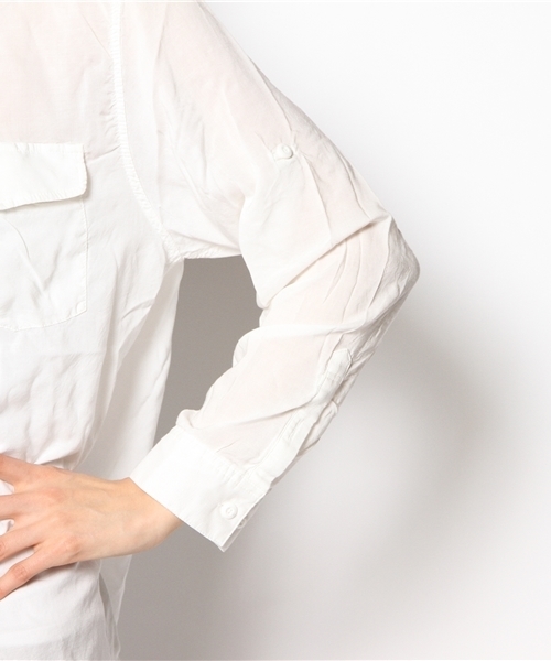 goa(ゴア)の「2wayボーイズシャツ(シャツ/ブラウス・レディース・アイボリー/ベージュ/カーキ・FREE)」の9枚目の写真