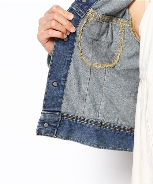 NANO universe（ナノユニバース）の「Lee/109YJ RIDERS JACKET (BLUE)（デニムジャケット・レディース・ブルー・SMALL）」の9枚目の写真