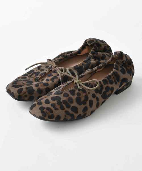 one after another NICE CLAUP（ワンアフターアナザーナイスクラップ）の「リボンつきバブーシュ（バレエシューズ・レディース・アイボリー/ピンクベージュ/レオパード・SMALL/MEDIUM/LARGE）」の8枚目の写真