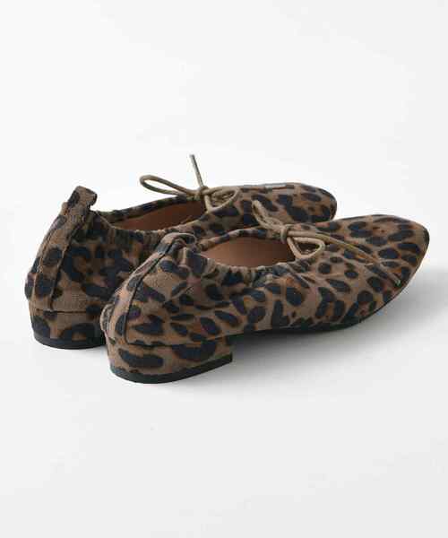 one after another NICE CLAUP（ワンアフターアナザーナイスクラップ）の「リボンつきバブーシュ（バレエシューズ・レディース・アイボリー/ピンクベージュ/レオパード・SMALL/MEDIUM/LARGE）」の10枚目の写真