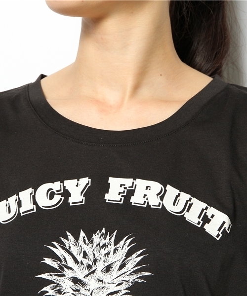 DISCOAT（ディスコート）の「【Discoat】パイナップルPtTシャツ（Tシャツ/カットソー・レディース・オフホワイト/グレー/ブラック・ﾌﾘ-）」の10枚目の写真