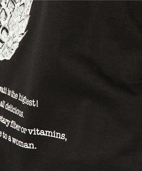 DISCOAT（ディスコート）の「【Discoat】パイナップルPtTシャツ（Tシャツ/カットソー・レディース・オフホワイト/グレー/ブラック・ﾌﾘ-）」の6枚目の写真