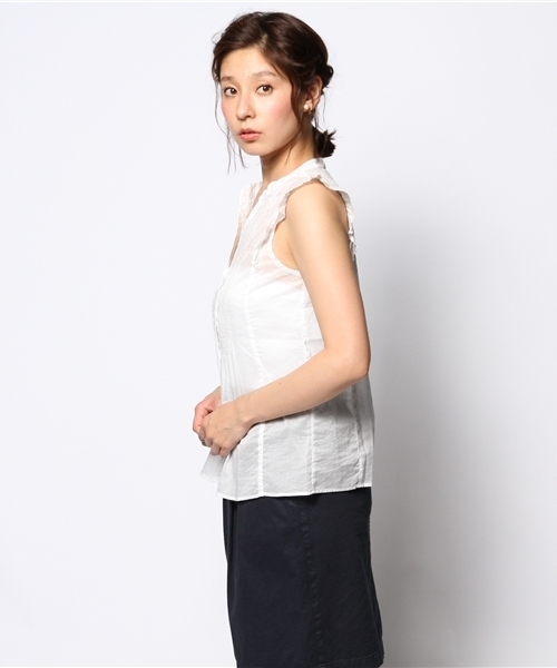 laboratory work(ラボラトリーワーク)の「80ローンピンタックブラウス(シャツ/ブラウス・レディース・オフホワイト/ライトイエロー/ピンク/ネイビー・MEDIUM)」の7枚目の写真