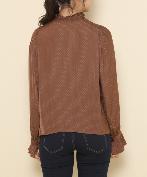 Heather（ヘザー）の「サテンドット2WAYブラウス 856634（シャツ