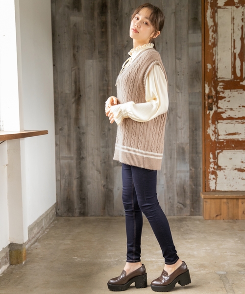Heather(ヘザー)の「サテンドット2WAYブラウス 856634(シャツ/ブラウス・レディース・ホワイト/アイボリー/ブラウン・FREE)」の18枚目の写真