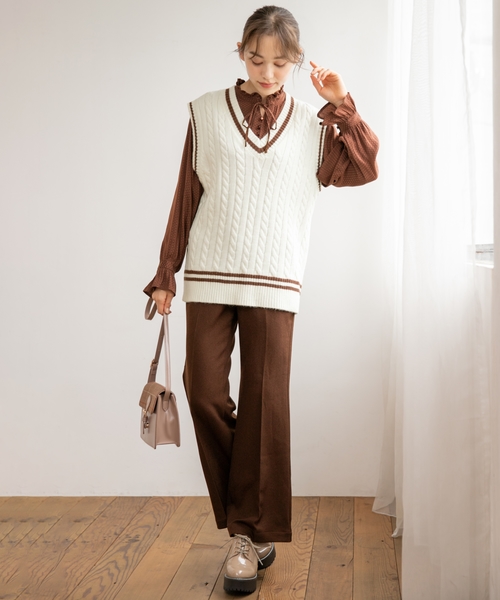 Heather(ヘザー)の「サテンドット2WAYブラウス 856634(シャツ/ブラウス・レディース・ホワイト/アイボリー/ブラウン・FREE)」の20枚目の写真