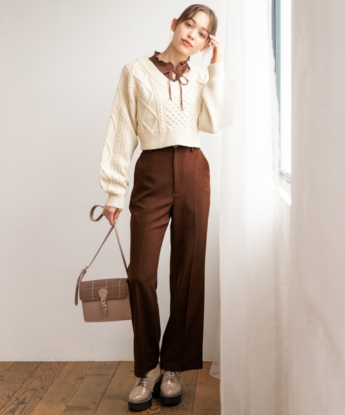 Heather(ヘザー)の「サテンドット2WAYブラウス 856634(シャツ/ブラウス・レディース・ホワイト/アイボリー/ブラウン・FREE)」の21枚目の写真