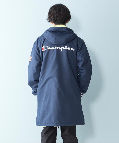 Champion(チャンピオン)の「【CHAMPION/チャンピオン】撥水フーデッドコート C3-Q603 中綿入り 星条旗 ワッペン バックプリント(その他アウター・メンズ・ベージュ/ネイビー・MEDIUM/LARGE/X-LARGE)」の1枚目の写真