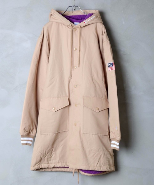 Champion(チャンピオン)の「【CHAMPION/チャンピオン】撥水フーデッドコート C3-Q603 中綿入り 星条旗 ワッペン バックプリント(その他アウター・メンズ・ベージュ/ネイビー・MEDIUM/LARGE/X-LARGE)」の7枚目の写真