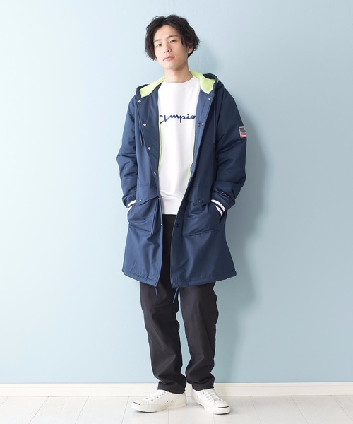 Champion(チャンピオン)の「【CHAMPION/チャンピオン】撥水フーデッドコート C3-Q603 中綿入り 星条旗 ワッペン バックプリント(その他アウター・メンズ・ベージュ/ネイビー・MEDIUM/LARGE/X-LARGE)」の12枚目の写真