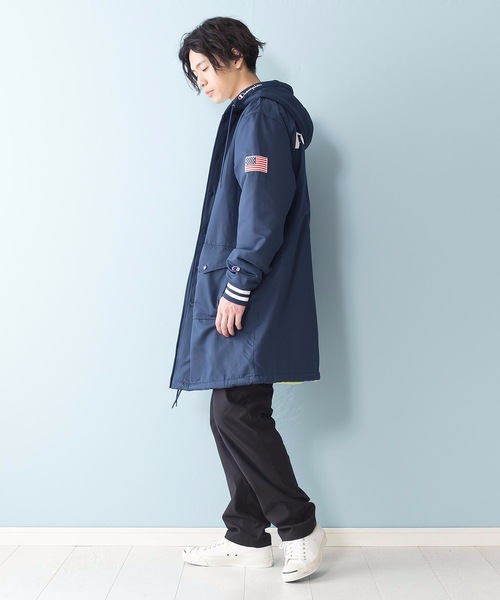 Champion(チャンピオン)の「【CHAMPION/チャンピオン】撥水フーデッドコート C3-Q603 中綿入り 星条旗 ワッペン バックプリント(その他アウター・メンズ・ベージュ/ネイビー・MEDIUM/LARGE/X-LARGE)」の13枚目の写真