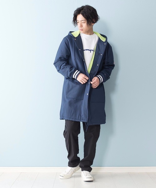 Champion(チャンピオン)の「【CHAMPION/チャンピオン】撥水フーデッドコート C3-Q603 中綿入り 星条旗 ワッペン バックプリント(その他アウター・メンズ・ベージュ/ネイビー・MEDIUM/LARGE/X-LARGE)」の14枚目の写真