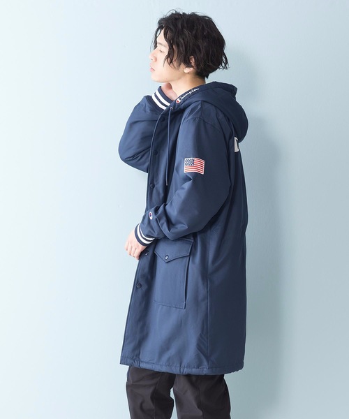 Champion(チャンピオン)の「【CHAMPION/チャンピオン】撥水フーデッドコート C3-Q603 中綿入り 星条旗 ワッペン バックプリント(その他アウター・メンズ・ベージュ/ネイビー・MEDIUM/LARGE/X-LARGE)」の16枚目の写真