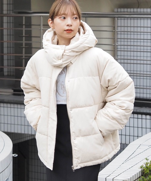 セール】【選べる2タイプ】ファイバーダウンフードコート【web限定L