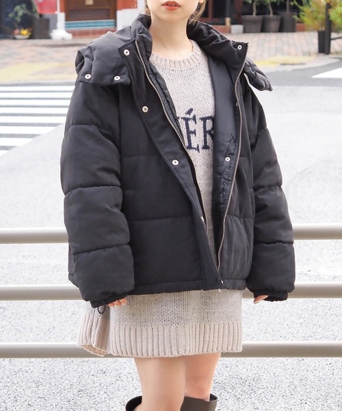 tiptop(ティップトップ)の「【選べる2タイプ】ファイバーダウンフードコート【web限定Lサイズあり】(ダウンジャケット/コート・レディース・ブラック/ピンク/アイボリー/A/ベージュ/キナリ/スミクロ/ブルー/オフホワイト・FREE/L)」の10枚目の写真