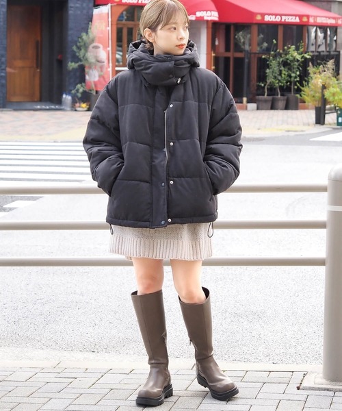 セール】【選べる2タイプ】ファイバーダウンフードコート【web限定L