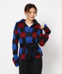 KENZO�i�P���]�[�j�́uWool Mohair Intarsia Check Jacket�i�e�[���[�h�W���P�b�g�j�v