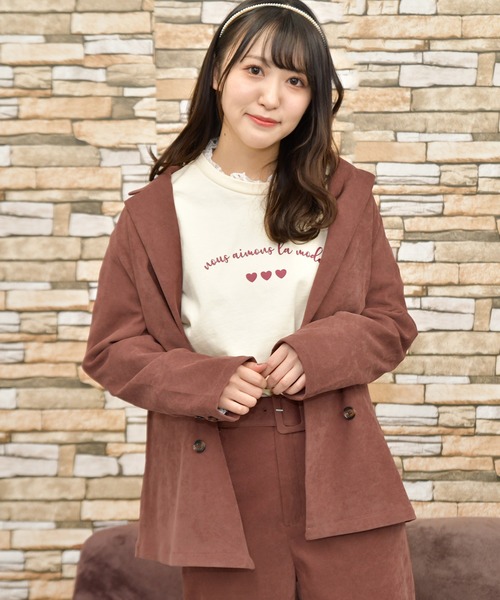 PairPair(ペアペア)の「ダブルテーラードジャケット(セットアップ)(テーラードジャケット・レディース・ライトベージュ/ブルーグレー/モカ・FREE)」の14枚目の写真