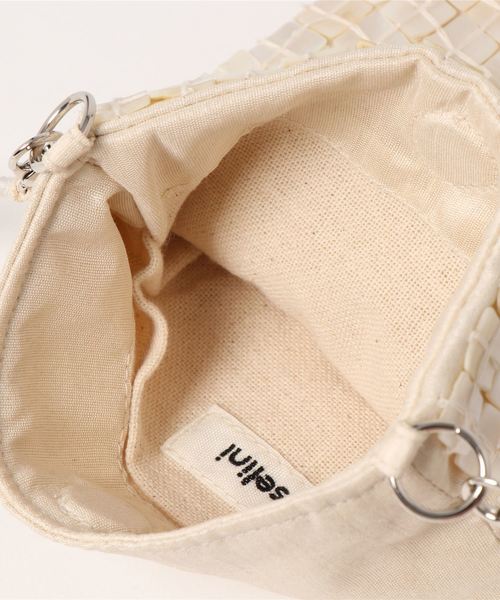 Casselini（キャセリーニ）の「Casselini（キャセリーニ）インディアンシェルポシェット（ショルダーバッグ・レディース・アイボリー・FREE）」の12枚目の写真