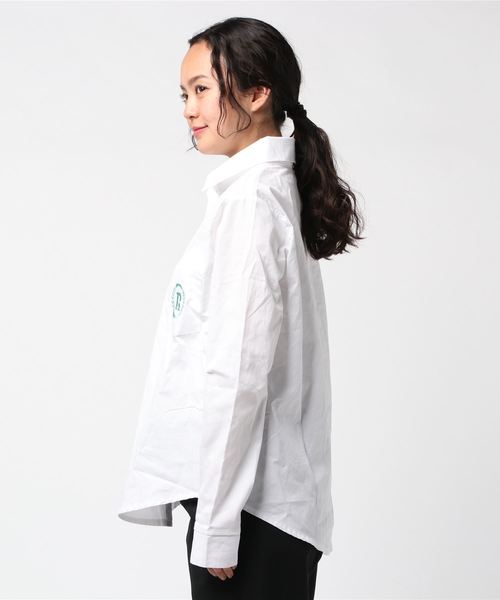 DING（ディング）の「DING/ワンポイント刺繍シャツ（シャツ/ブラウス・レディース・ホワイト/ピンク/グリーン・FREE）」の21枚目の写真