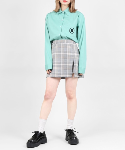 DING（ディング）の「DING/ワンポイント刺繍シャツ（シャツ/ブラウス・レディース・ホワイト/ピンク/グリーン・FREE）」の16枚目の写真