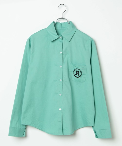 DING（ディング）の「DING/ワンポイント刺繍シャツ（シャツ/ブラウス・レディース・ホワイト/ピンク/グリーン・FREE）」の20枚目の写真