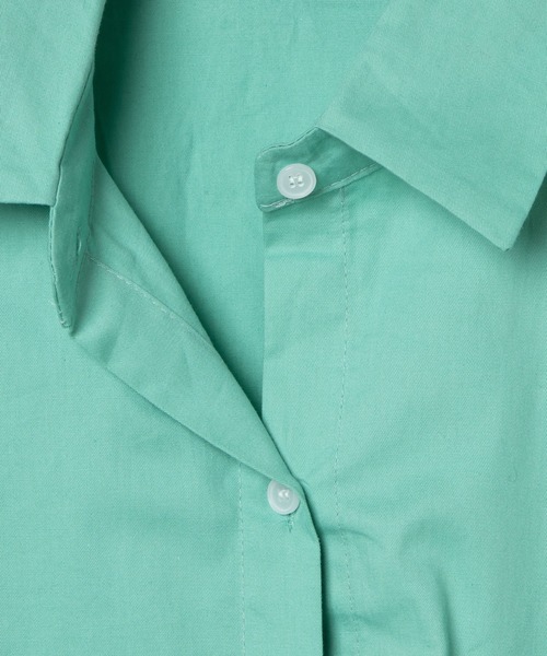 DING（ディング）の「DING/ワンポイント刺繍シャツ（シャツ/ブラウス・レディース・ホワイト/ピンク/グリーン・FREE）」の5枚目の写真