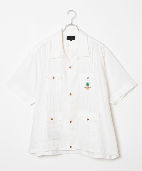 BUCCA 44（ブッカフォーティーフォー）の「【BUCCA 44】パイナップル刺繍半袖キューバシャツ（シャツ/ブラウス・メンズ・ネイビー/ホワイト・LARGE/XXX-LARGE/MEDIUM/XX-LARGE/X-LARGE）」の10枚目の写真