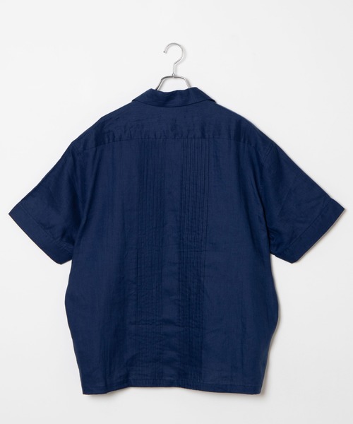 BUCCA 44（ブッカフォーティーフォー）の「【BUCCA 44】パイナップル刺繍半袖キューバシャツ（シャツ/ブラウス・メンズ・ネイビー/ホワイト・LARGE/XXX-LARGE/MEDIUM/XX-LARGE/X-LARGE）」の14枚目の写真