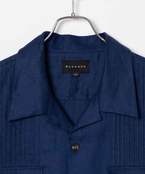 BUCCA 44（ブッカフォーティーフォー）の「【BUCCA 44】パイナップル刺繍半袖キューバシャツ（シャツ/ブラウス・メンズ・ネイビー/ホワイト・LARGE/XXX-LARGE/MEDIUM/XX-LARGE/X-LARGE）」の5枚目の写真