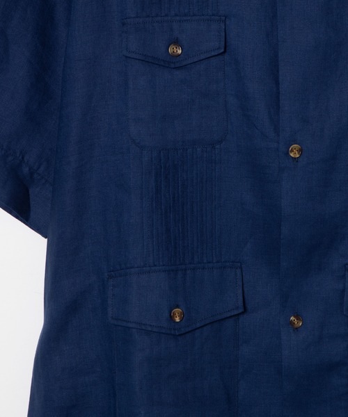 BUCCA 44（ブッカフォーティーフォー）の「【BUCCA 44】パイナップル刺繍半袖キューバシャツ（シャツ/ブラウス・メンズ・ネイビー/ホワイト・LARGE/XXX-LARGE/MEDIUM/XX-LARGE/X-LARGE）」の11枚目の写真