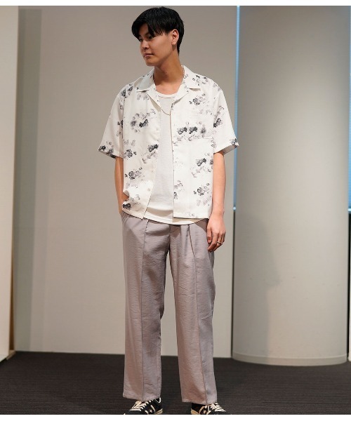 JUNRED(ジュンレッド)の「ルーズフラワー開襟シャツ(シャツ/ブラウス・メンズ・ホワイト/ブラック・FREE/M/L)」の14枚目の写真