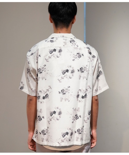 JUNRED(ジュンレッド)の「ルーズフラワー開襟シャツ(シャツ/ブラウス・メンズ・ホワイト/ブラック・FREE/M/L)」の10枚目の写真