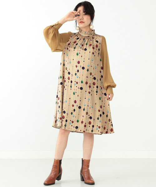 Carolina オリジナル ワンピース ワンピース Carolina グレイサー のファッション Glaser カロリナ Carolina ジュエル柄 Glaser セール Glaser カロリナ