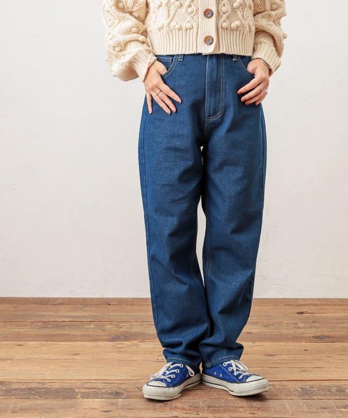 natural couture（ナチュラルクチュール）の「ボーイズデニム（デニムパンツ・レディース・ブラック/ブルー/ネイビー・SMALL/MEDIUM）」の3枚目の写真