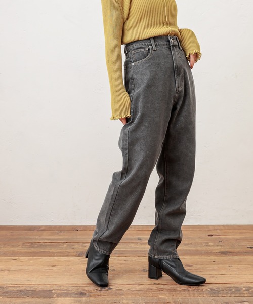 natural couture（ナチュラルクチュール）の「ボーイズデニム（デニムパンツ・レディース・ブラック/ブルー/ネイビー・SMALL/MEDIUM）」の2枚目の写真