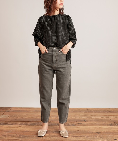 natural couture（ナチュラルクチュール）の「ボーイズデニム（デニムパンツ・レディース・ブラック/ブルー/ネイビー・SMALL/MEDIUM）」の4枚目の写真