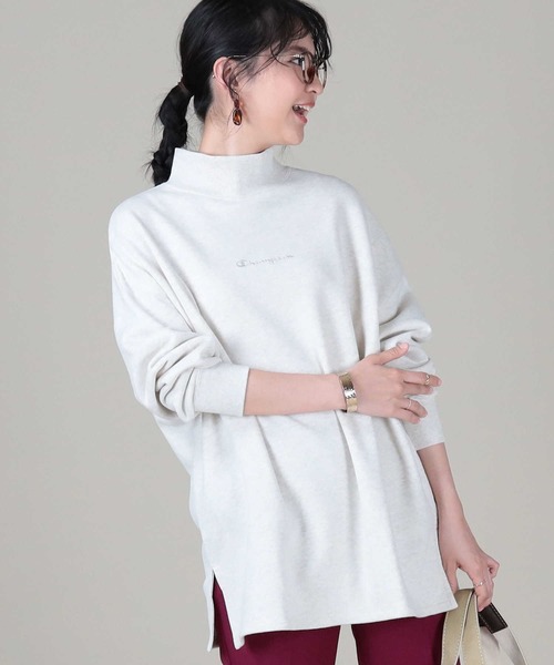 Champion(チャンピオン)の「【Champion】ハイネックチュニック(スウェット・レディース・ブラック/キナリ/ブラウン・M/L)」の11枚目の写真