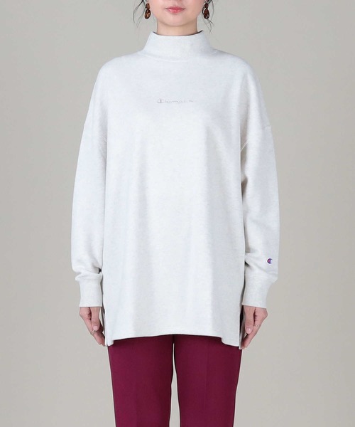 Champion(チャンピオン)の「【Champion】ハイネックチュニック(スウェット・レディース・ブラック/キナリ/ブラウン・M/L)」の4枚目の写真