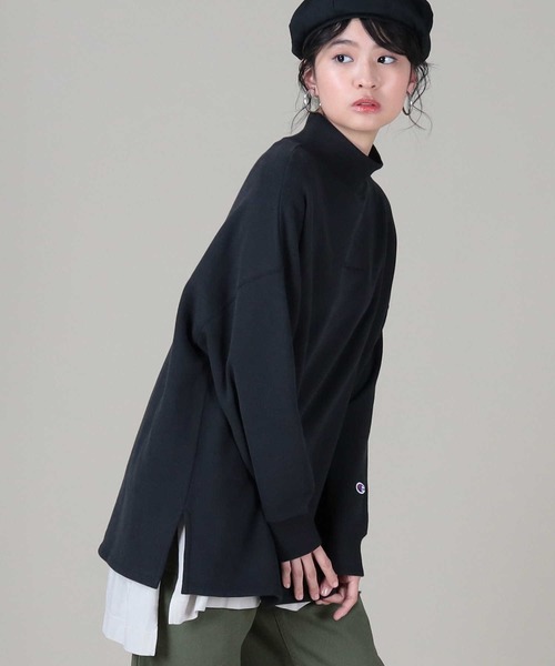 Champion(チャンピオン)の「【Champion】ハイネックチュニック(スウェット・レディース・ブラック/キナリ/ブラウン・M/L)」の19枚目の写真