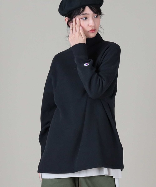 Champion(チャンピオン)の「【Champion】ハイネックチュニック(スウェット・レディース・ブラック/キナリ/ブラウン・M/L)」の6枚目の写真