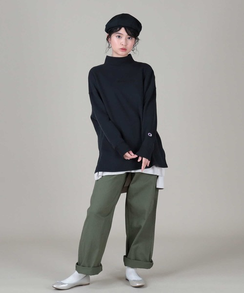 Champion(チャンピオン)の「【Champion】ハイネックチュニック(スウェット・レディース・ブラック/キナリ/ブラウン・M/L)」の13枚目の写真