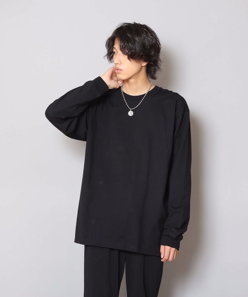 HANES(ヘインズ)の「【HANES/ヘインズ】BEFFY L/S BIGTEE H5186L ビーフィーのビッグサイズアイテム ロンT/無地/ユニセックス(Tシャツ/カットソー・メンズ・ホワイト/ブラック・XX-LARGE/XXX-LARGE)」の2枚目の写真