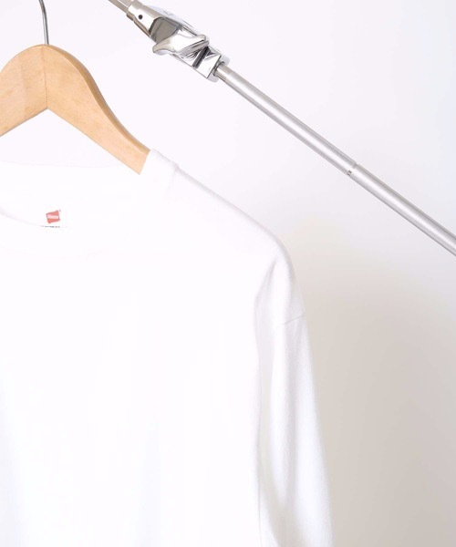HANES(ヘインズ)の「【HANES/ヘインズ】BEFFY L/S BIGTEE H5186L ビーフィーのビッグサイズアイテム ロンT/無地/ユニセックス(Tシャツ/カットソー・メンズ・ホワイト/ブラック・XX-LARGE/XXX-LARGE)」の4枚目の写真