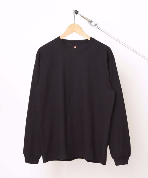 HANES(ヘインズ)の「【HANES/ヘインズ】BEFFY L/S BIGTEE H5186L ビーフィーのビッグサイズアイテム ロンT/無地/ユニセックス(Tシャツ/カットソー・メンズ・ホワイト/ブラック・XX-LARGE/XXX-LARGE)」の8枚目の写真