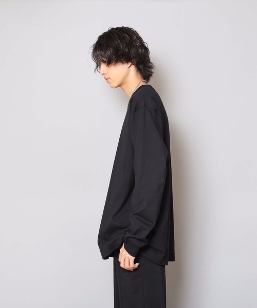 HANES(ヘインズ)の「【HANES/ヘインズ】BEFFY L/S BIGTEE H5186L ビーフィーのビッグサイズアイテム ロンT/無地/ユニセックス(Tシャツ/カットソー・メンズ・ホワイト/ブラック・XX-LARGE/XXX-LARGE)」の12枚目の写真