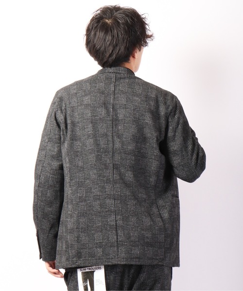 ROOT THREE(ルートスリー)の「ROOT THREE WEB限定 セットアップ スーツ ストレッチ TRチェック両面起毛ジャケット+トラウザーパンツ(セットアップ・メンズ・チャコールグレー・LL/M/L)」の14枚目の写真