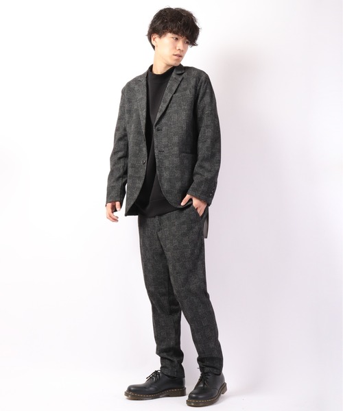 ROOT THREE(ルートスリー)の「ROOT THREE WEB限定 セットアップ スーツ ストレッチ TRチェック両面起毛ジャケット+トラウザーパンツ(セットアップ・メンズ・チャコールグレー・LL/M/L)」の18枚目の写真